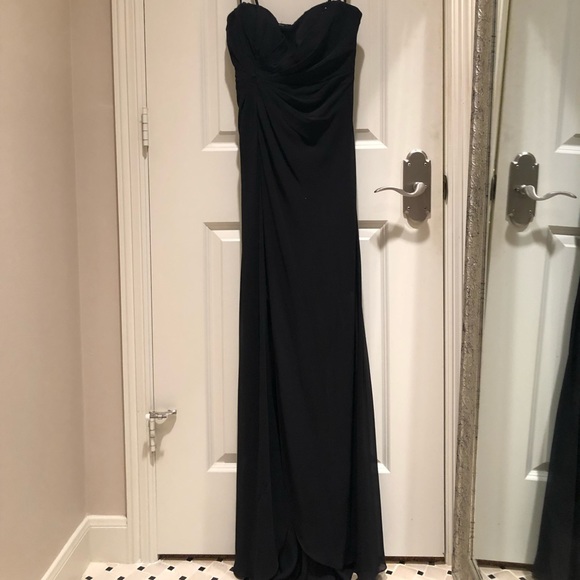 Sequins with sheer black floor length dress - Picture 6 of 7